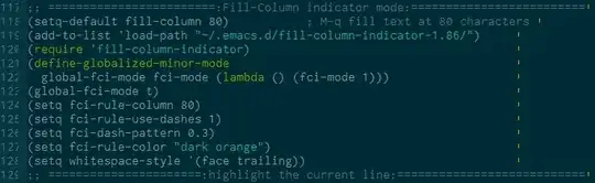 configuration code in .emacs file
