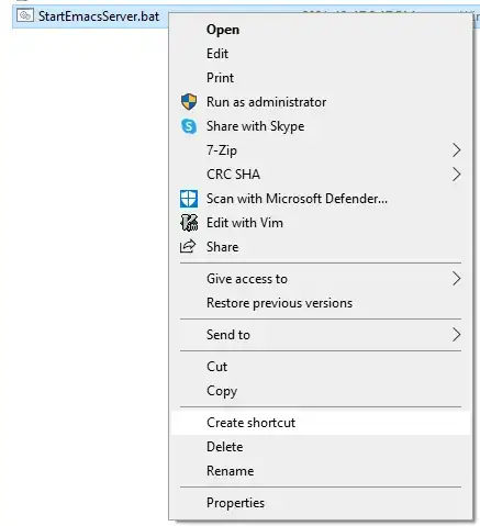 create a shortcut to the server shortcut