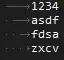 tab character displayed as arrow of varying length