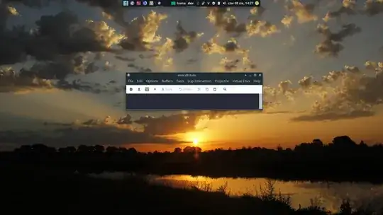 screenshot of Emacs with tiny text