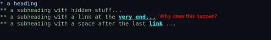 weird link face behavior