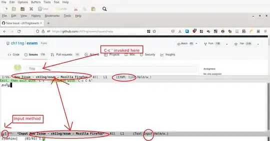 State during input-start