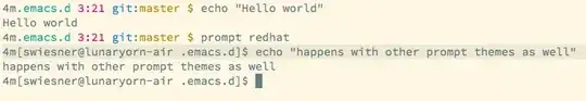 Stray text before prompt