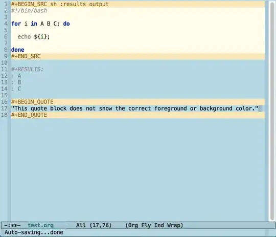 Example org file with source and quote block