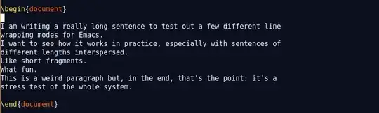 An example of longlines-mode wrapping text.