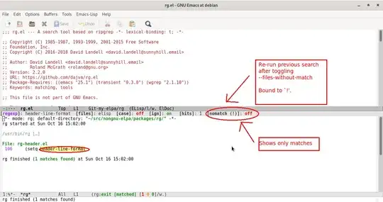 Add a header-line switch for --files-without-match; bound to !~