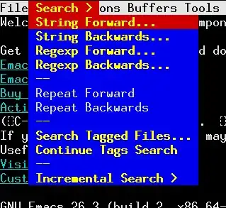 Emacs "Search" menu