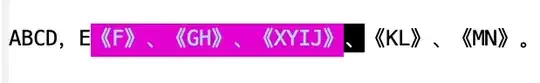 regex search result