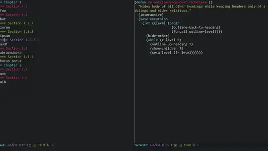 screencast of outlining command