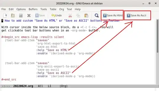 Save as ... toolbar icons