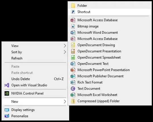 create shortcut