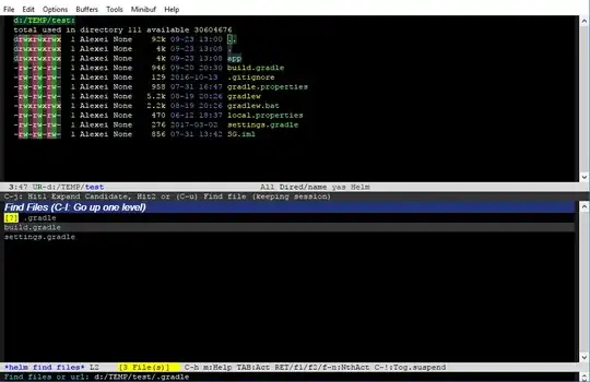 Find all files with extension gradle in current folder