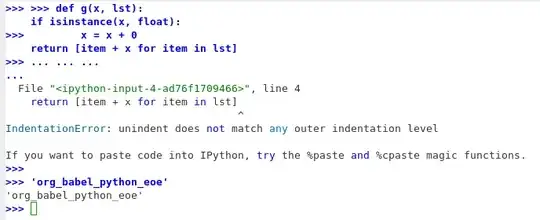 screenshot of my ipython buffer