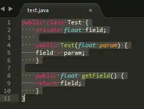 The same file opened in sublime text