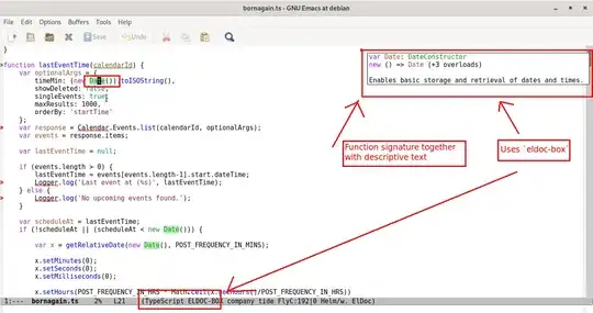 Full documentation in tide-mode (uses `eldoc-box for display)