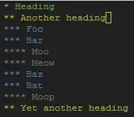 sample org-mode outline