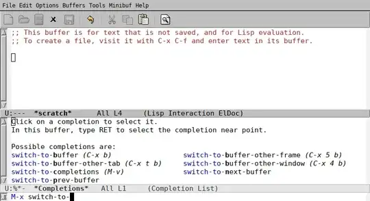 Emacs 28 M-x screenshot