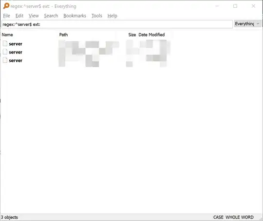 the search results on my machine
