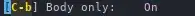 The export dispatcher with the option for body only turned on.