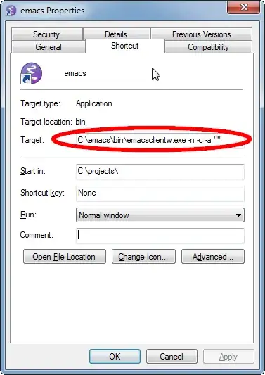 emacsclientw shortcut