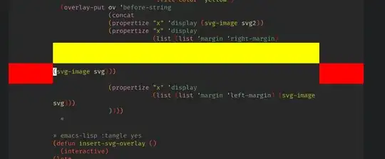 same line, now with the yellow line offset from the rest