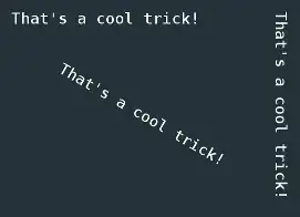 two examples of rotated text