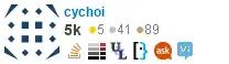 profile for cychoi on Stack Exchange, a network of free, community-driven Q&A sites