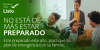 Una familia sentada en el sofá riendo. texto lee: Resolver estar listo. No está de más estar preparado. Este preparado este año, practique su plan de emergencia con su familia.