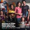 A family gather around a birthday cake. Resolve to spend more time with your loved ones. Resolve to protect them.
