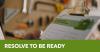 Someone using a checklist to prepare. Resolve to be ready.