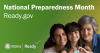 Three generations of women in a family stand together. National Preparedness Month.