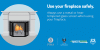 Animation of a fireplace. Text: always use your fireplace safely. Always use a metal or heat-tempered screen when using your fireplace. FEMA, USFA, Fire is Everyone’s Fight logos. #WinterReady hashtag.